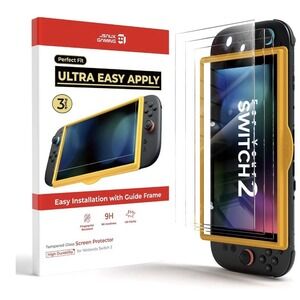 JSAUX 3-Pack Tempered Glass Screen Protector for Nintendo Switch 2